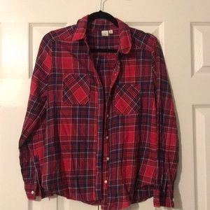 BP Pink Plaid Button Up Flannel